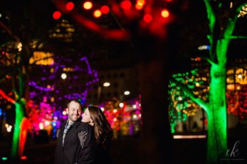 winter engagement photos - Bicentennial Park