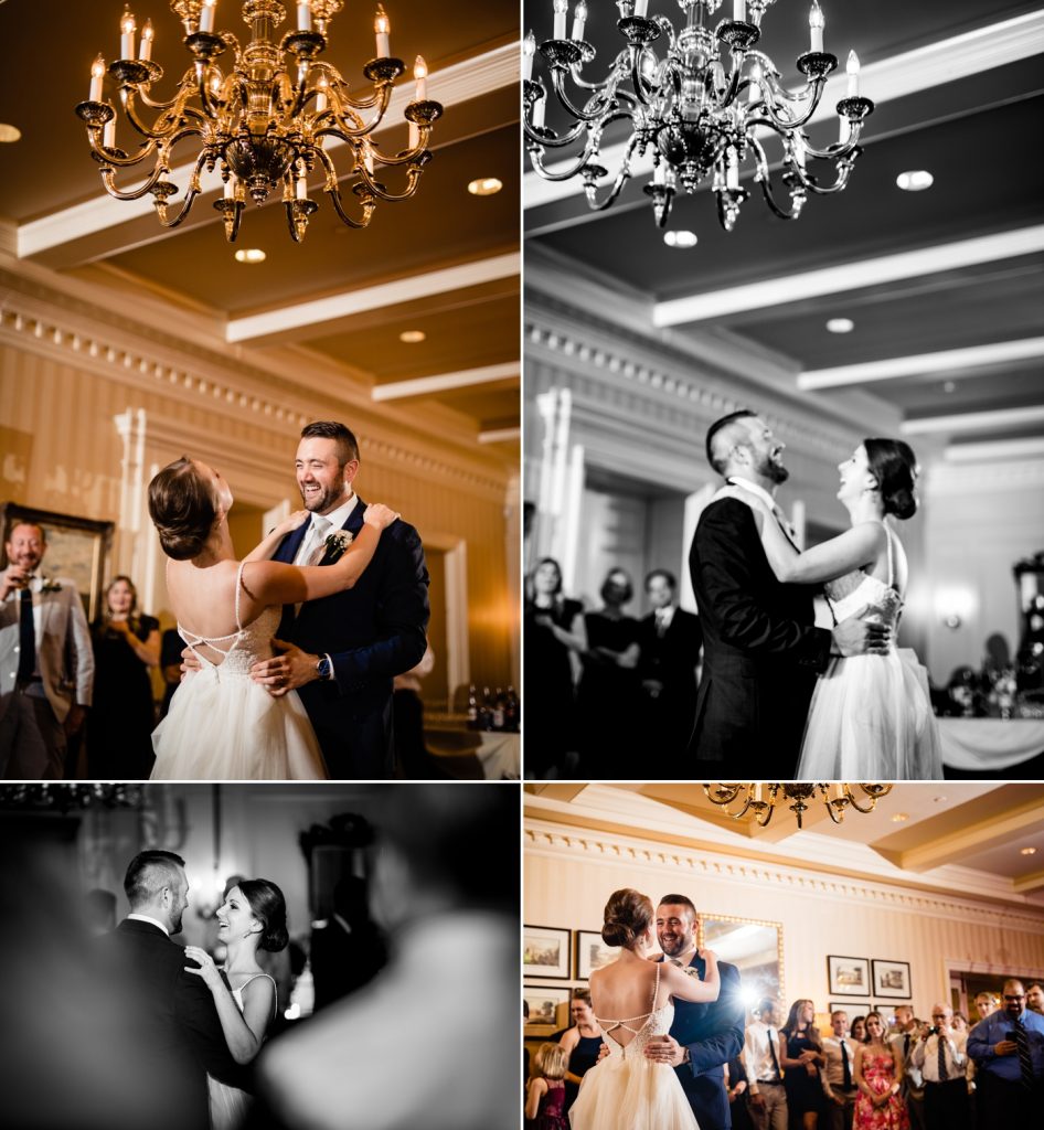 a first dance at a Scioto Country Club wedding reception