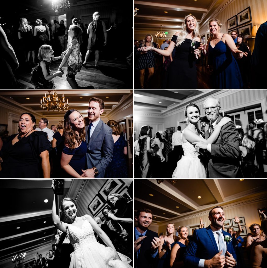 people dancing at a Scioto Country Club wedding reception