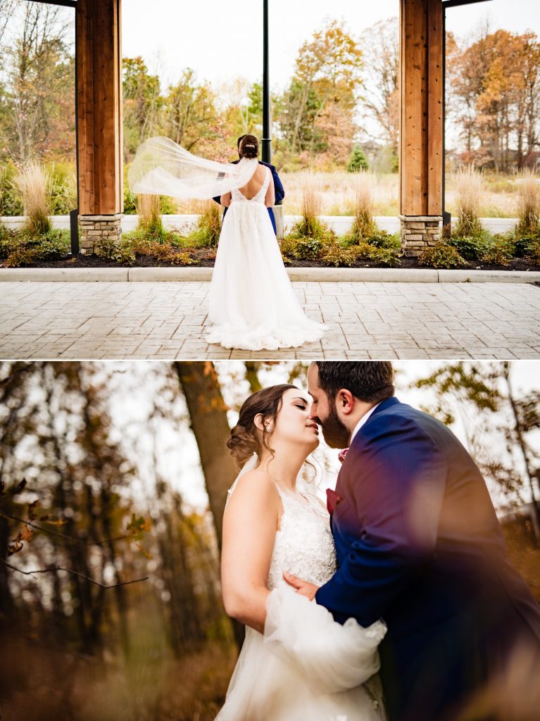 bride and groom in love for their wedding at The Estate at New Albany