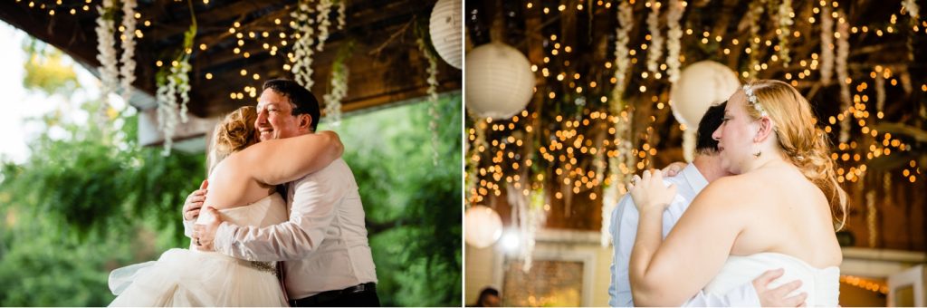 a couple hugs during their wedding at Cheers Chalet reception