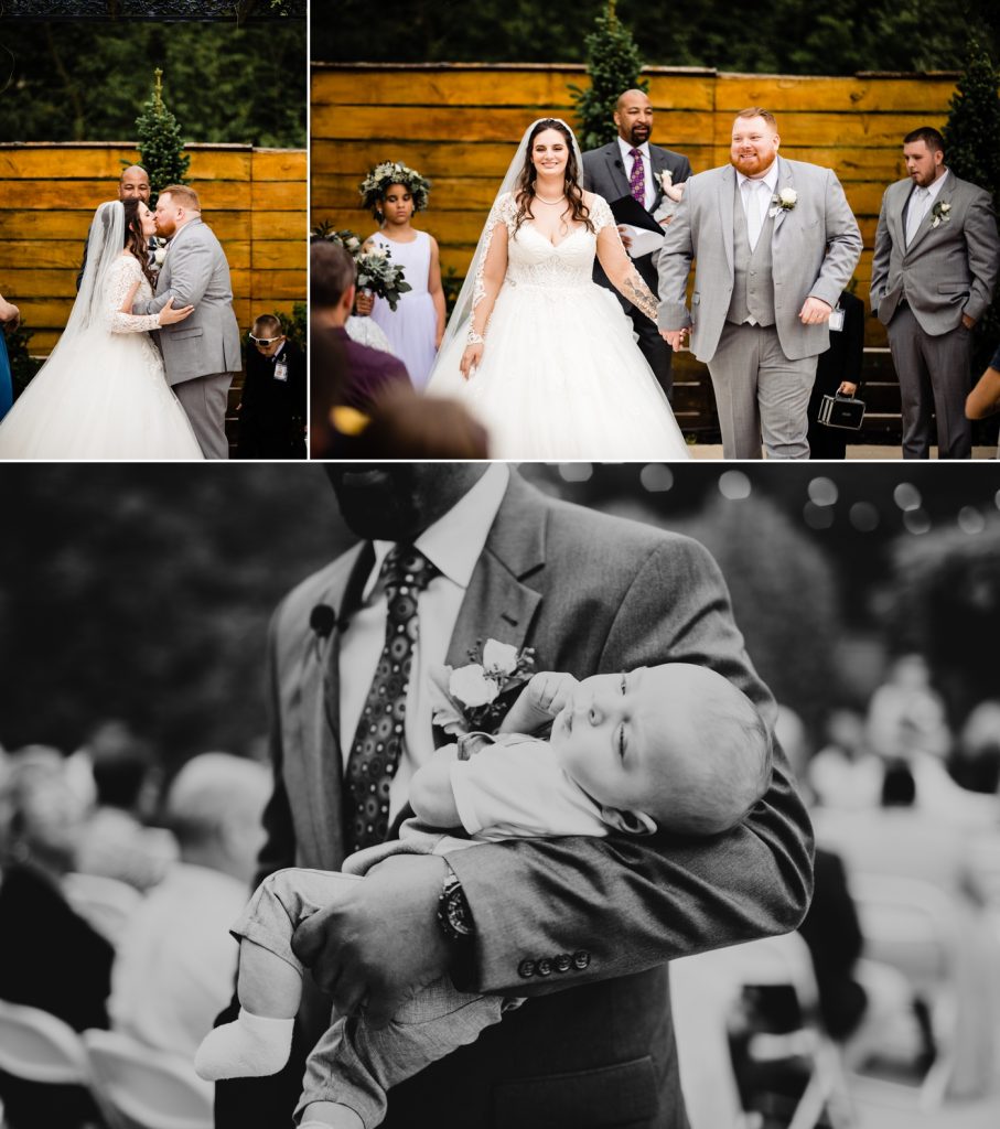 La Navona Wedding - the first kiss