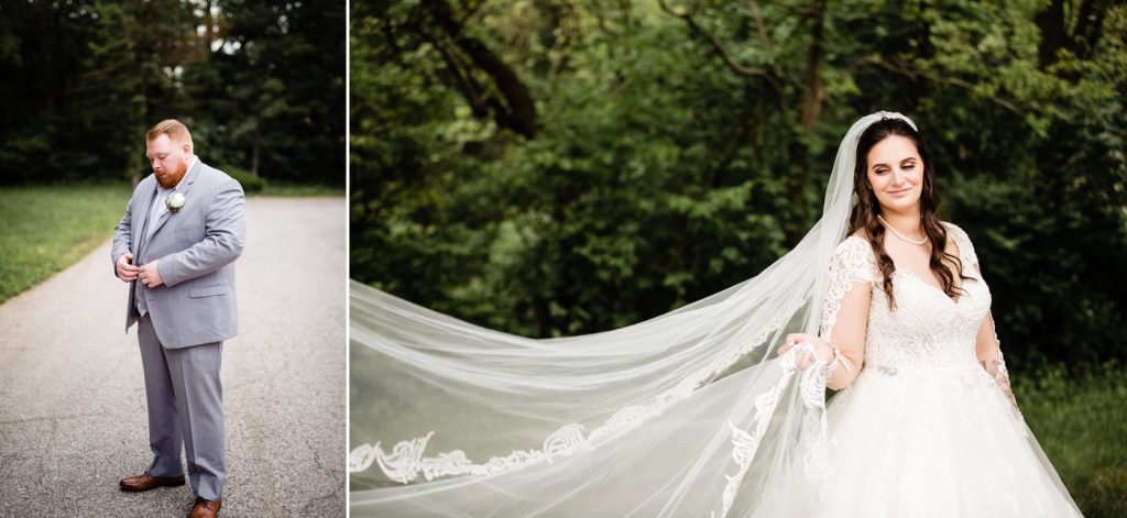 La Navona Wedding - bridal portrait and groom's portrait