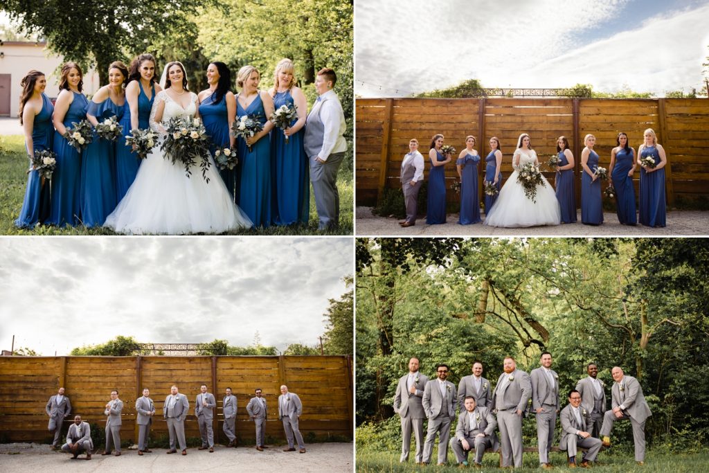 La Navona Wedding - bride + bridesmaids and groom + groomsmen