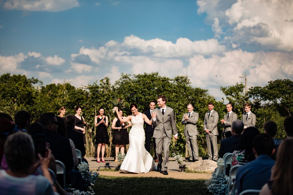Scioto Audubon Wedding - ceremony exit celebration