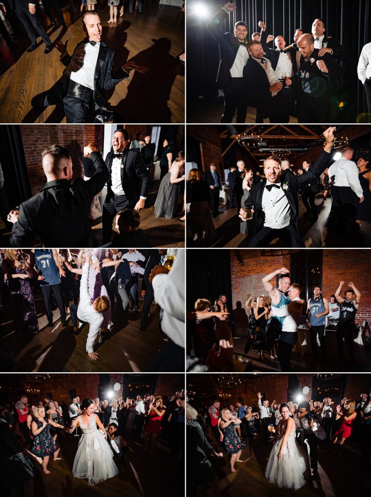 Caitlin and Jason High Line Car House Wedding - reception partying