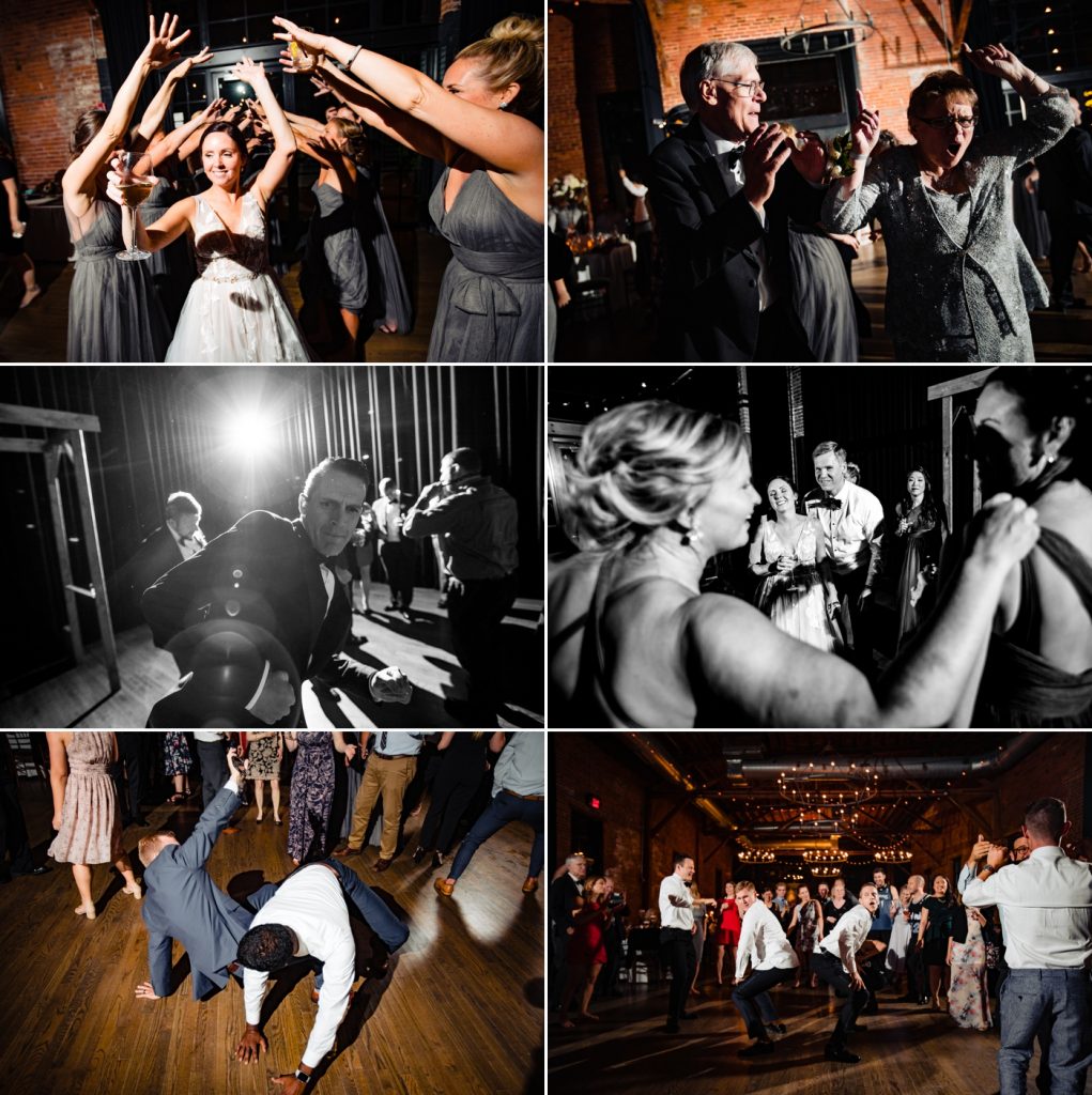 Caitlin and Jason High Line Car House Wedding - reception dancing